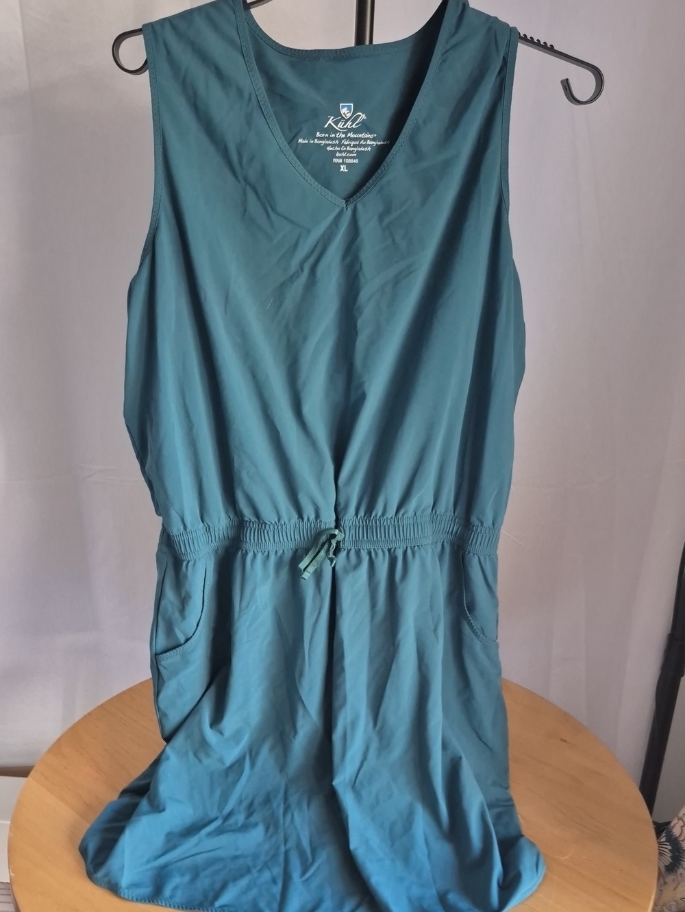 Kuhl Teal Sleeveless Drawstring Romper
